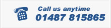 Call us on 01487 815865